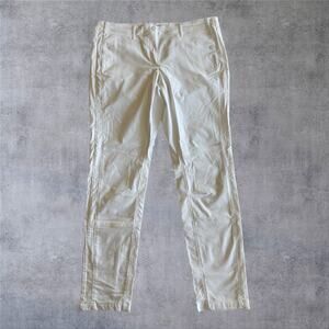 NWT Anatomie Kamryn Travel Pants White Women's Size L Luxury Stretch Lightweight